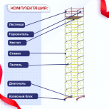 Вышка-тура  ВСП 2.0х2.0, Н-13.6м - stroymarket66.ru - Ростов-на-Дону