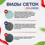 Сетка затеняющая зеленая 50% 4х50 м - stroymarket66.ru - Ростов-на-Дону
